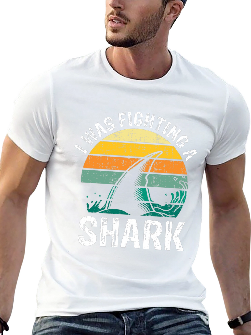 I Was Fighting A Shark Graphic Tee