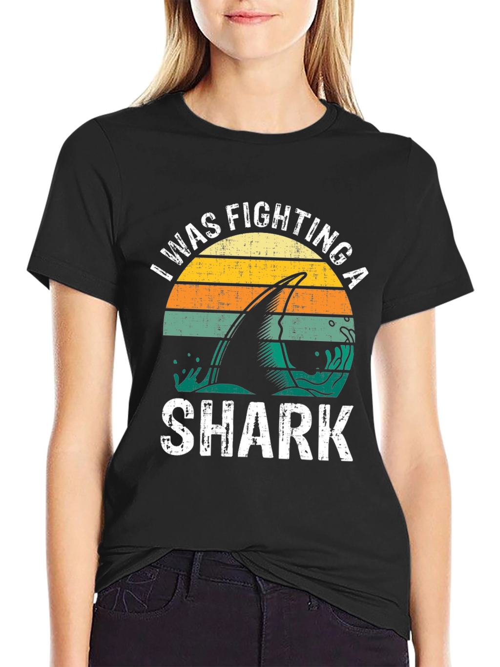 I Was Fighting A Shark Graphic Tee