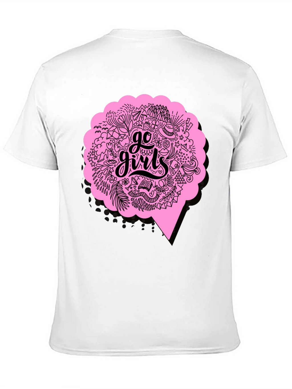 Go Girls Graphic Tee - Black Cotton T-Shirt