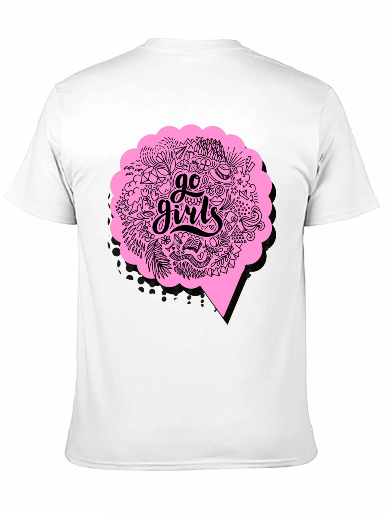 Go Girls Graphic Tee - Black Cotton T-Shirt
