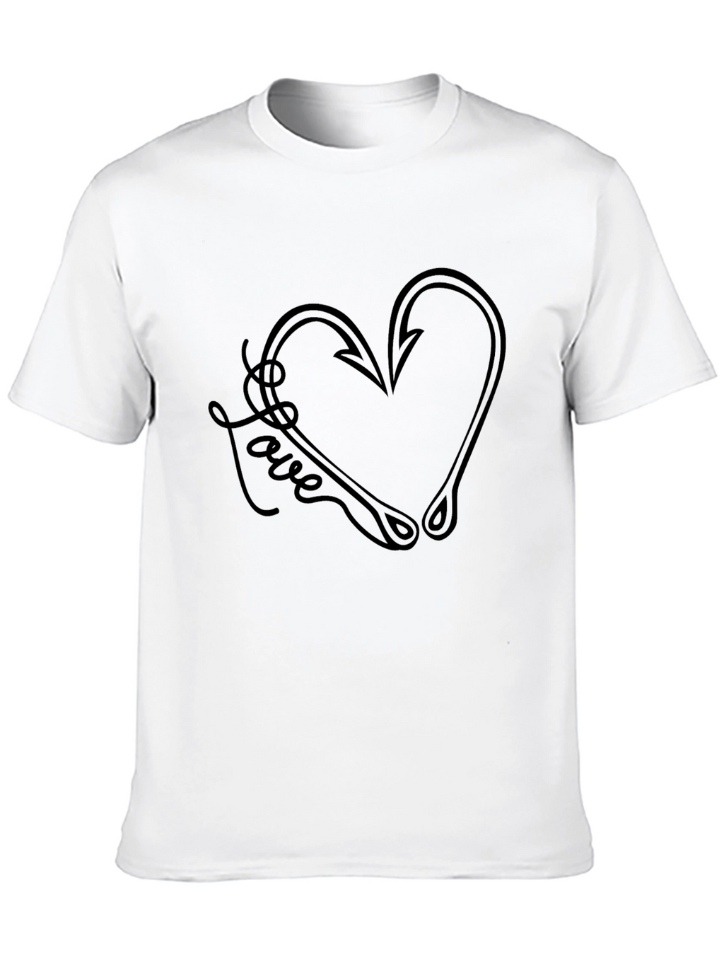 Fishing Hook Heart Love T-Shirt