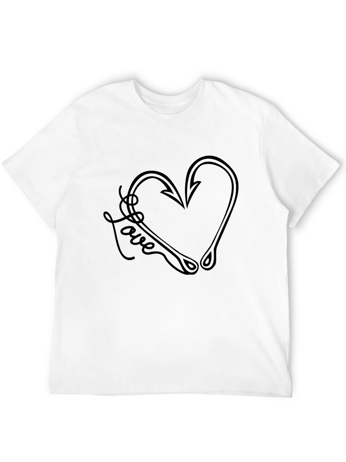 Fishing Hook Heart Love T-Shirt
