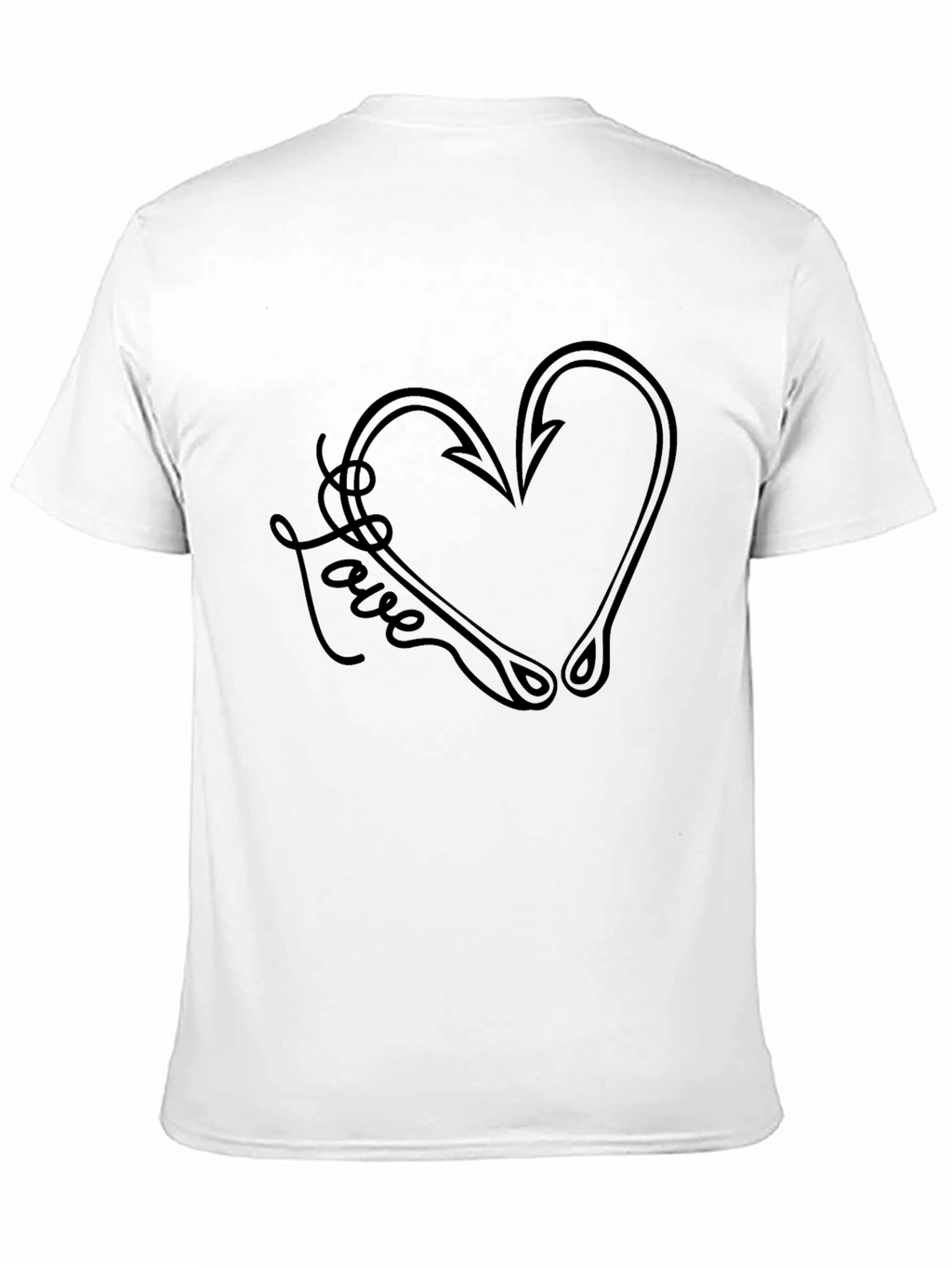 Fishing Hook Heart Love T-Shirt