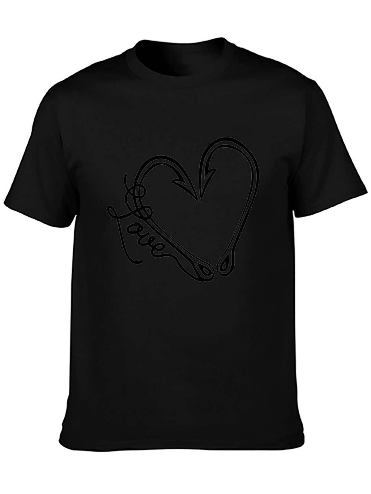 Fishing Hook Heart Love T-Shirt