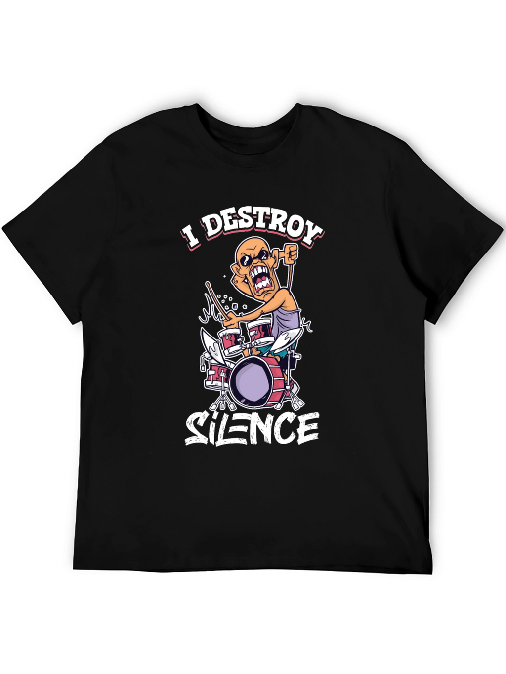 I Destroy Silence Drummer Graphic T-Shirt