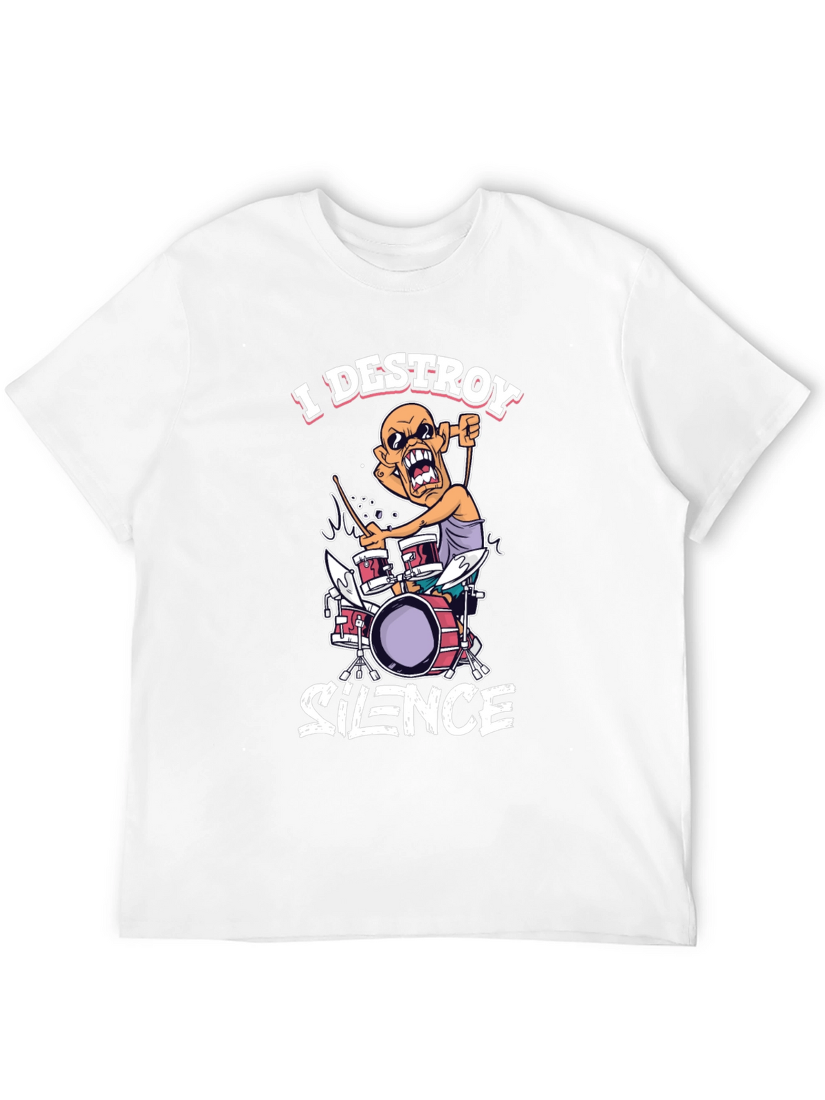 I Destroy Silence Drummer Graphic T-Shirt