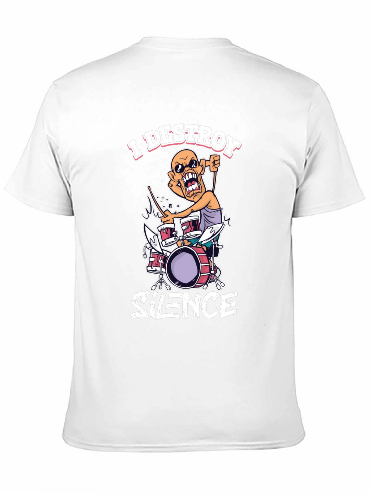 I Destroy Silence Drummer Graphic T-Shirt