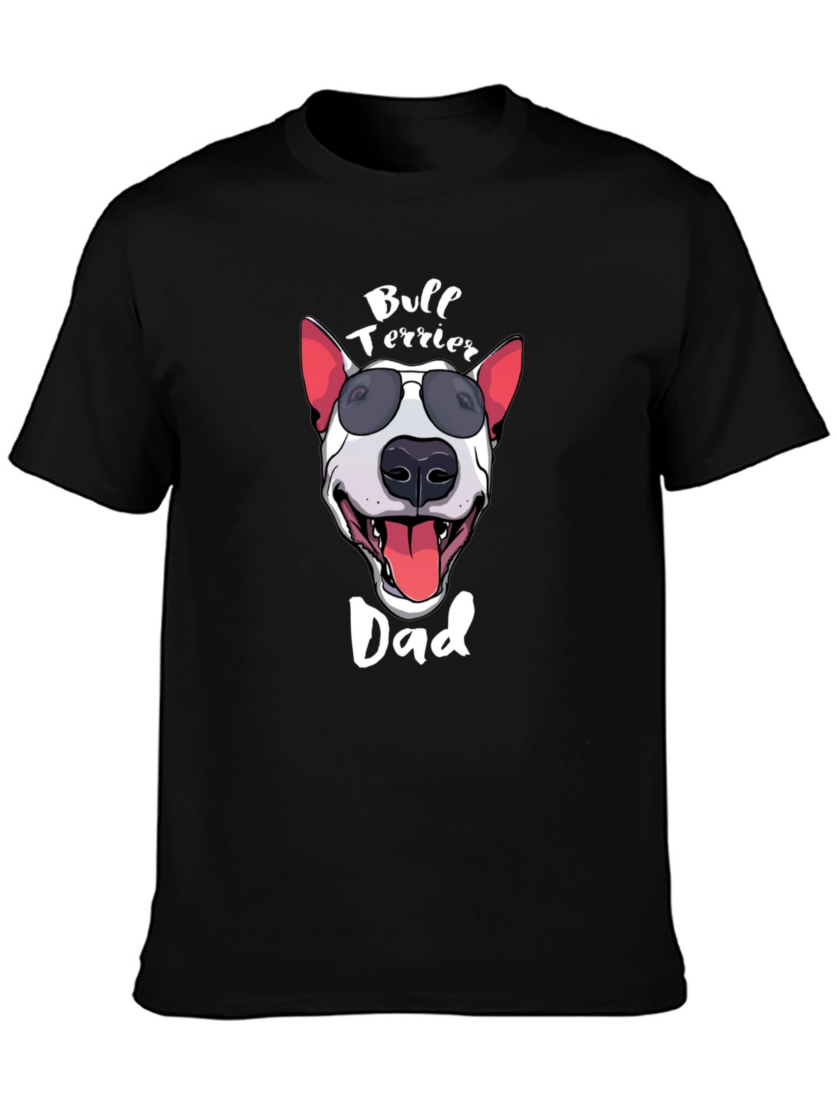 Bull Terrier Dad Graphic Tee - Black