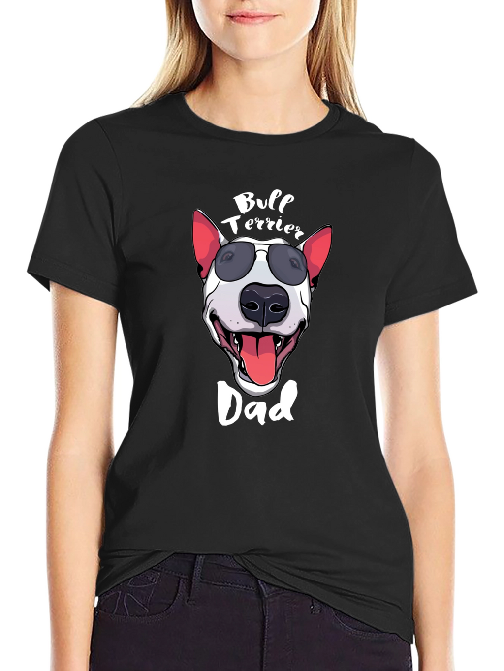 Bull Terrier Dad Graphic Tee - Black