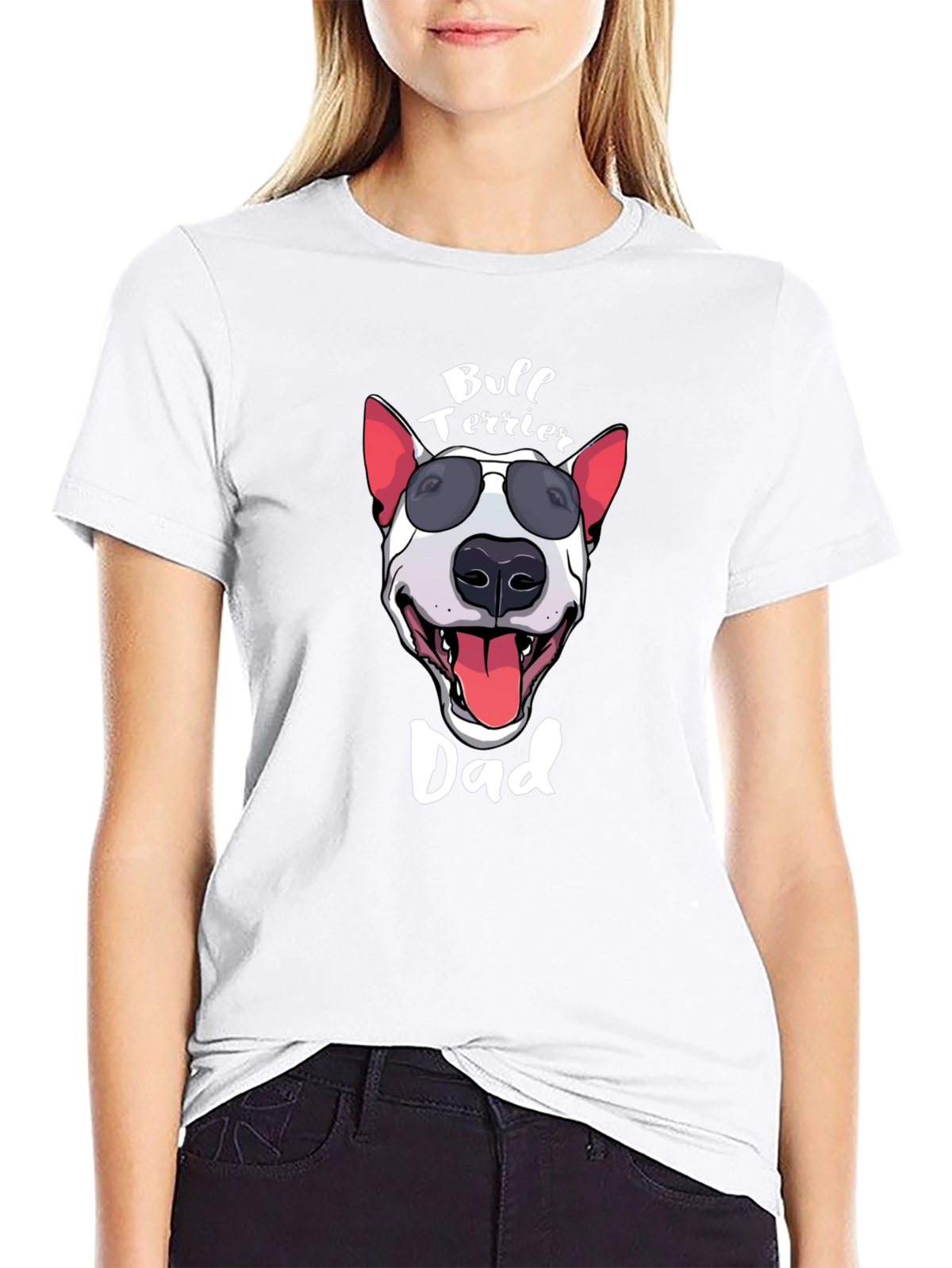 Bull Terrier Dad Graphic Tee - Black