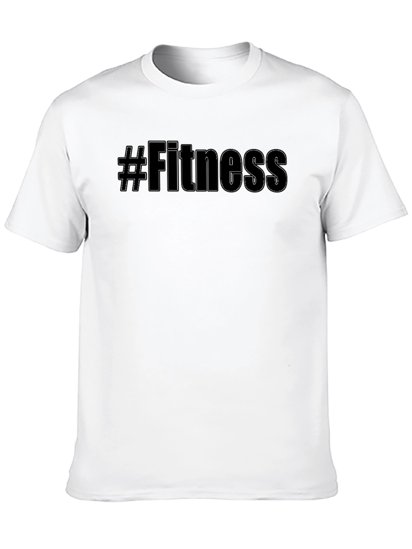 #Fitness Black Graphic Tee - Workout Motivation Shirt