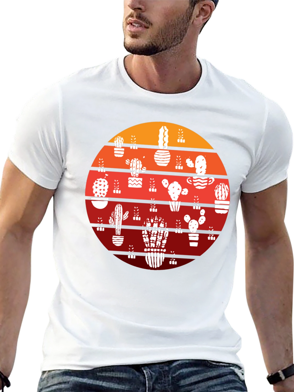 Cactus Sunset Graphic T-Shirt