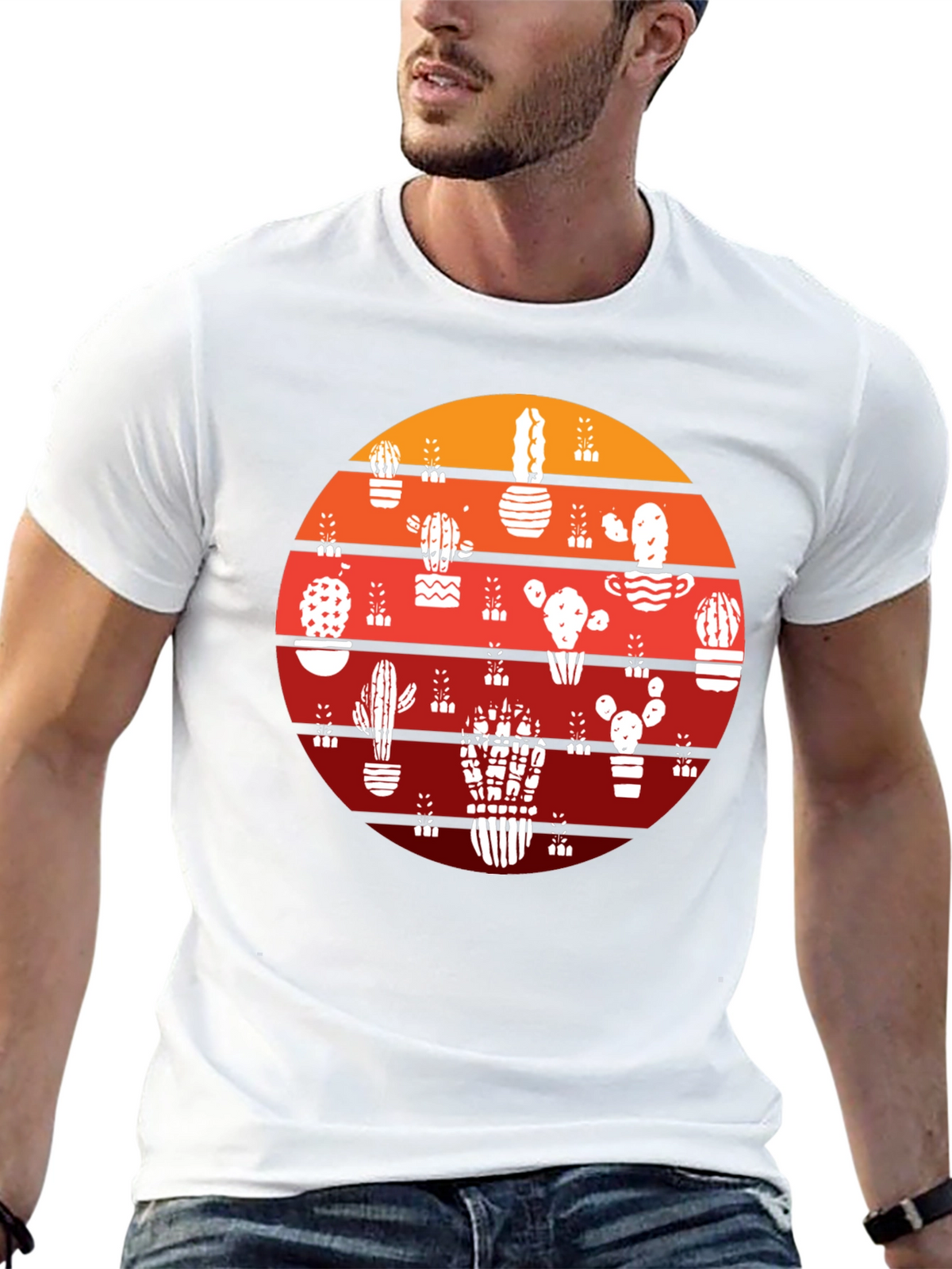 Cactus Sunset Graphic T-Shirt