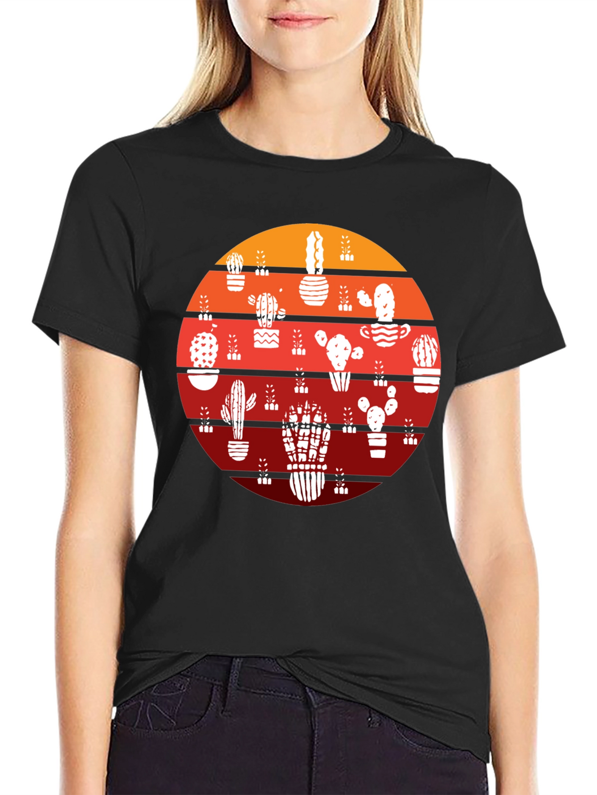 Cactus Sunset Graphic T-Shirt