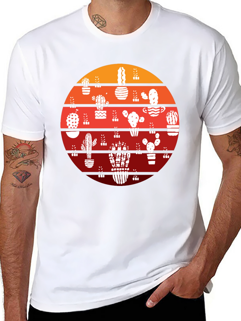 Cactus Sunset Graphic T-Shirt
