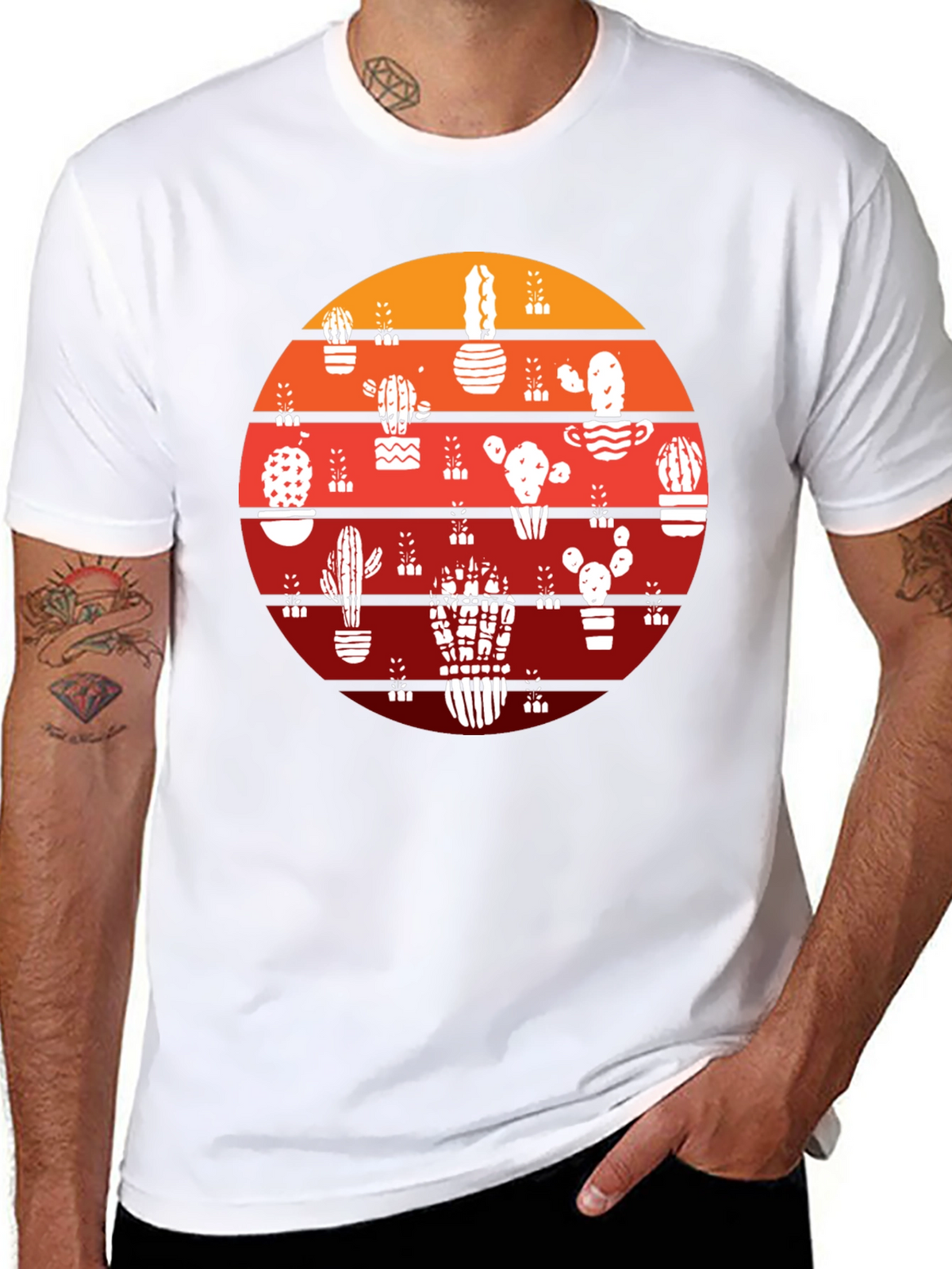 Cactus Sunset Graphic T-Shirt