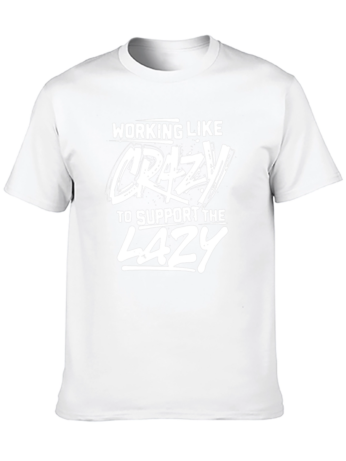 Working Like Crazy Mens Black Graphic Tee