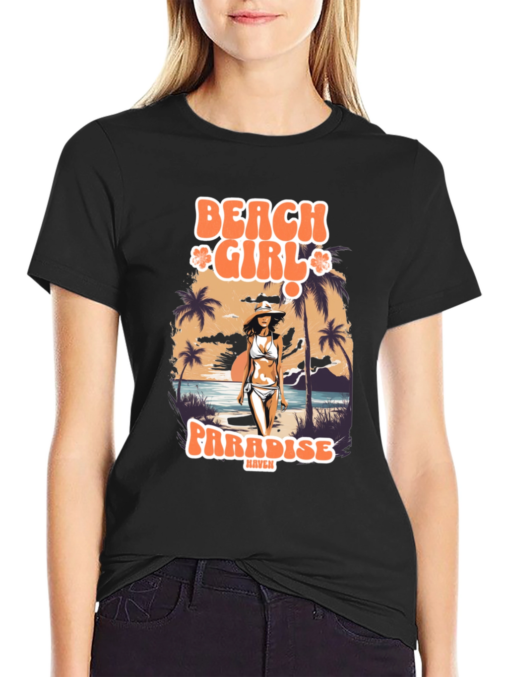 Beach Girl Paradise Graphic T-Shirt