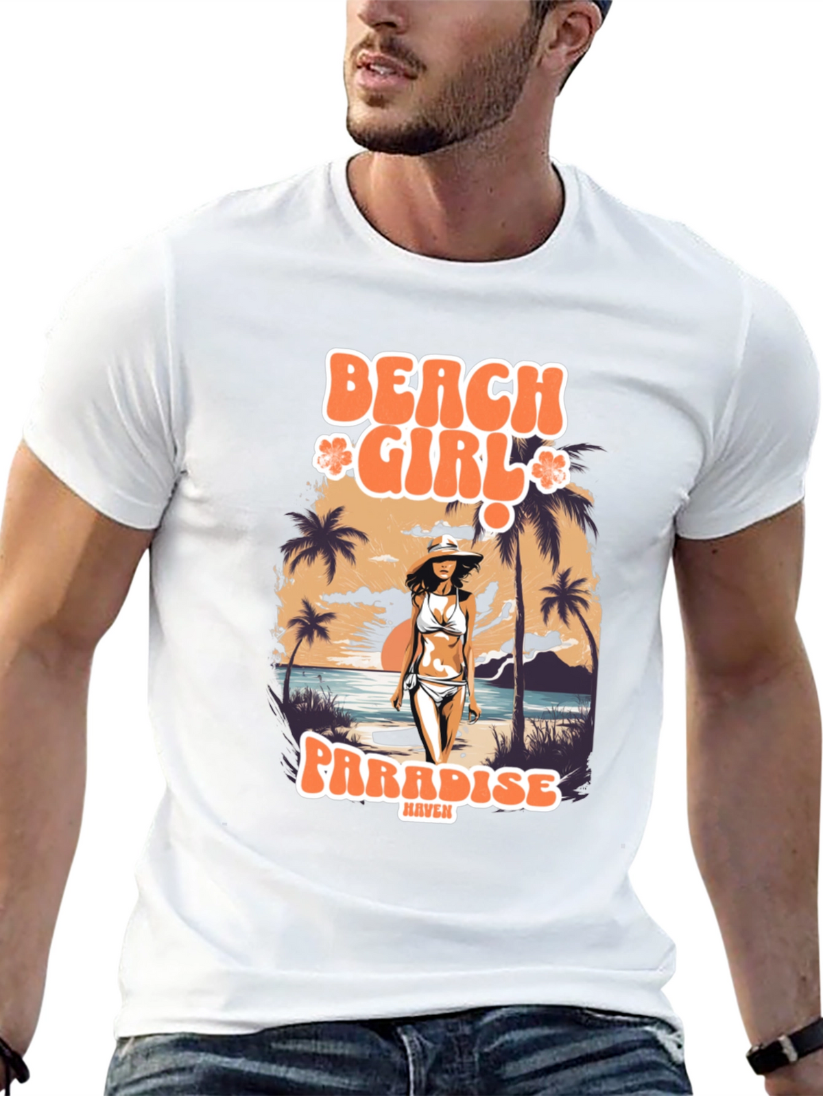 Beach Girl Paradise Graphic T-Shirt