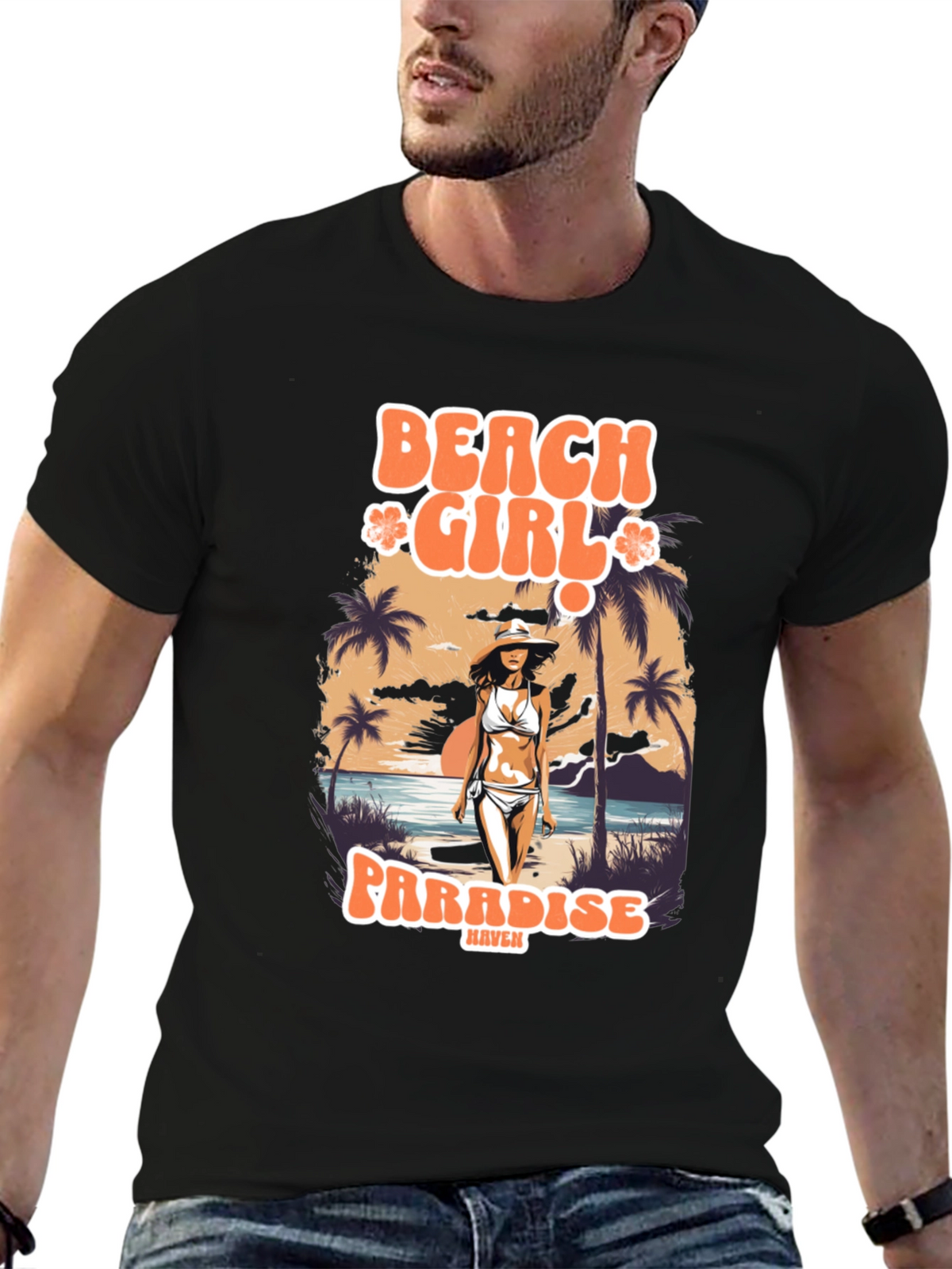 Beach Girl Paradise Graphic T-Shirt
