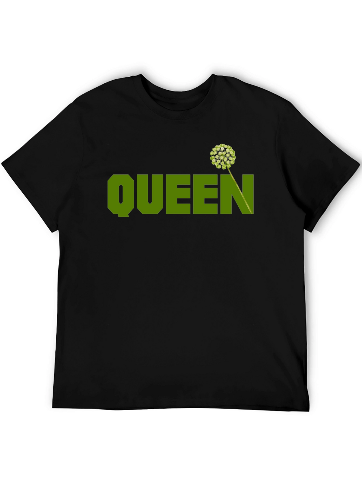Queen T-Shirt - Black with Green Graphic