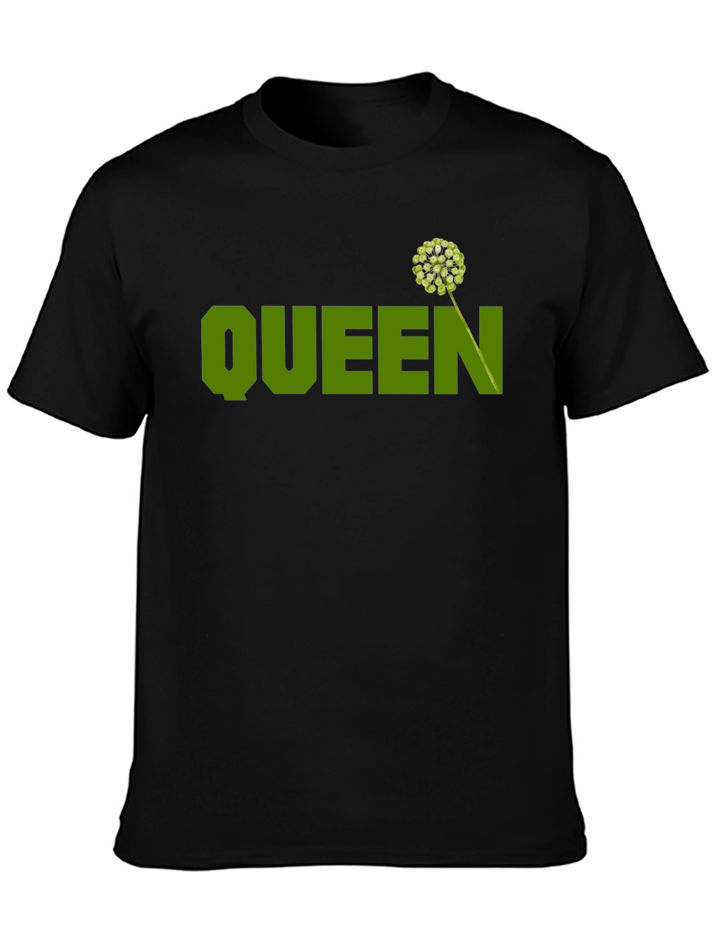 Queen T-Shirt - Black with Green Graphic
