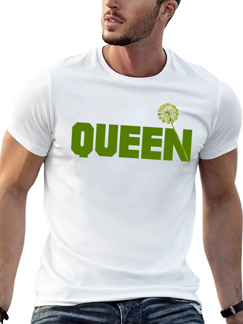 Queen T-Shirt - Black with Green Graphic