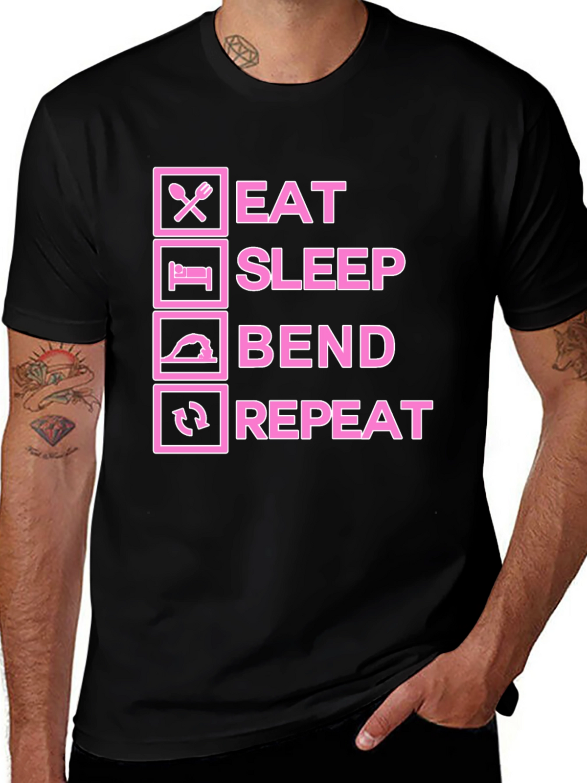 Eat Sleep Bend Repeat T-Shirt - Funny Welding Tee