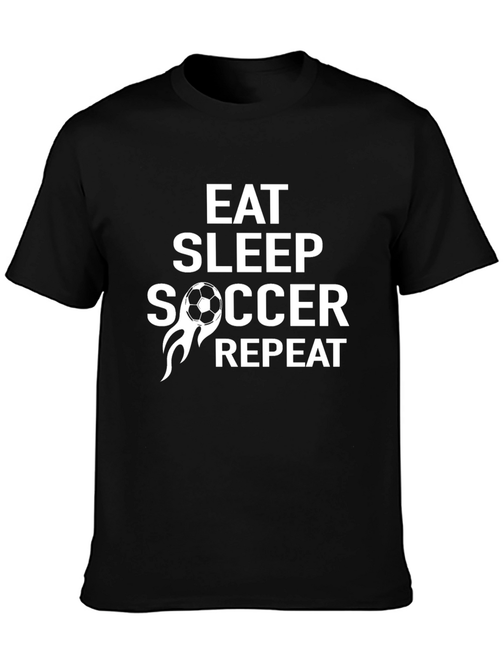 Eat Sleep Soccer Repeat Graphic Tee