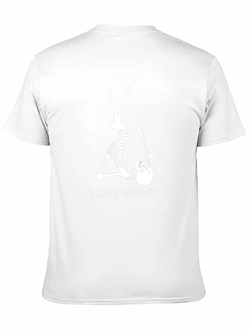 Skeleton I Hate Mondays Black Graphic Tee