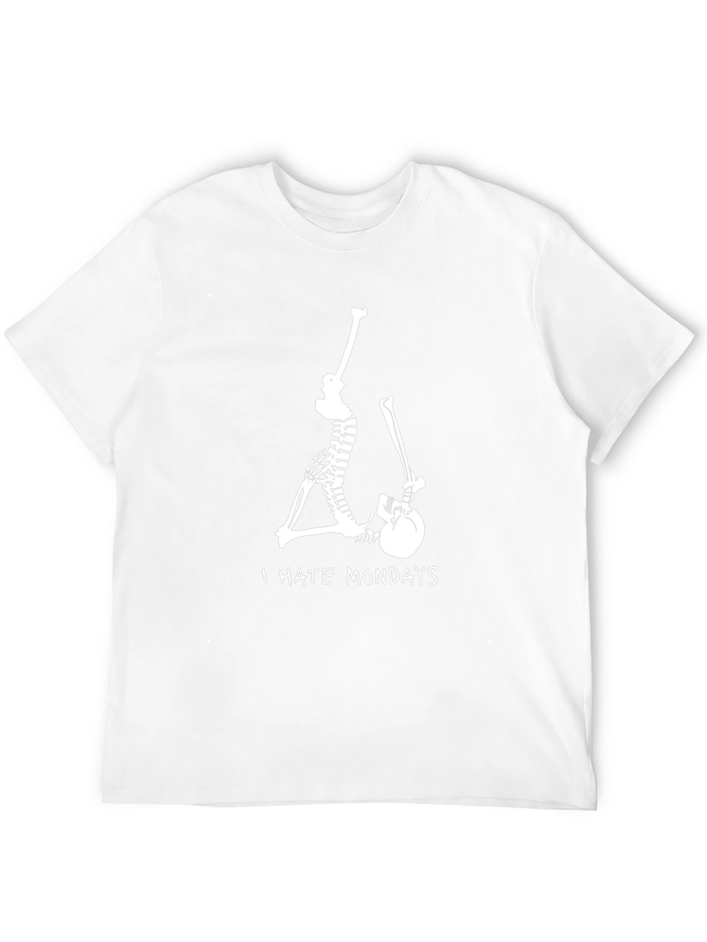 Skeleton I Hate Mondays Black Graphic Tee