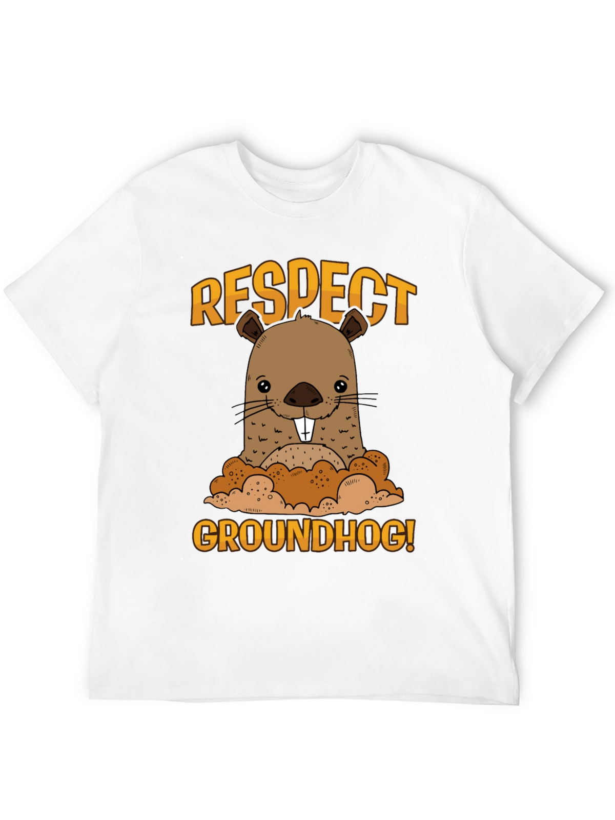 Respect Groundhog Funny Graphic T-Shirt