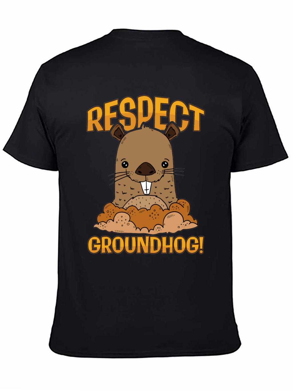 Respect Groundhog Funny Graphic T-Shirt