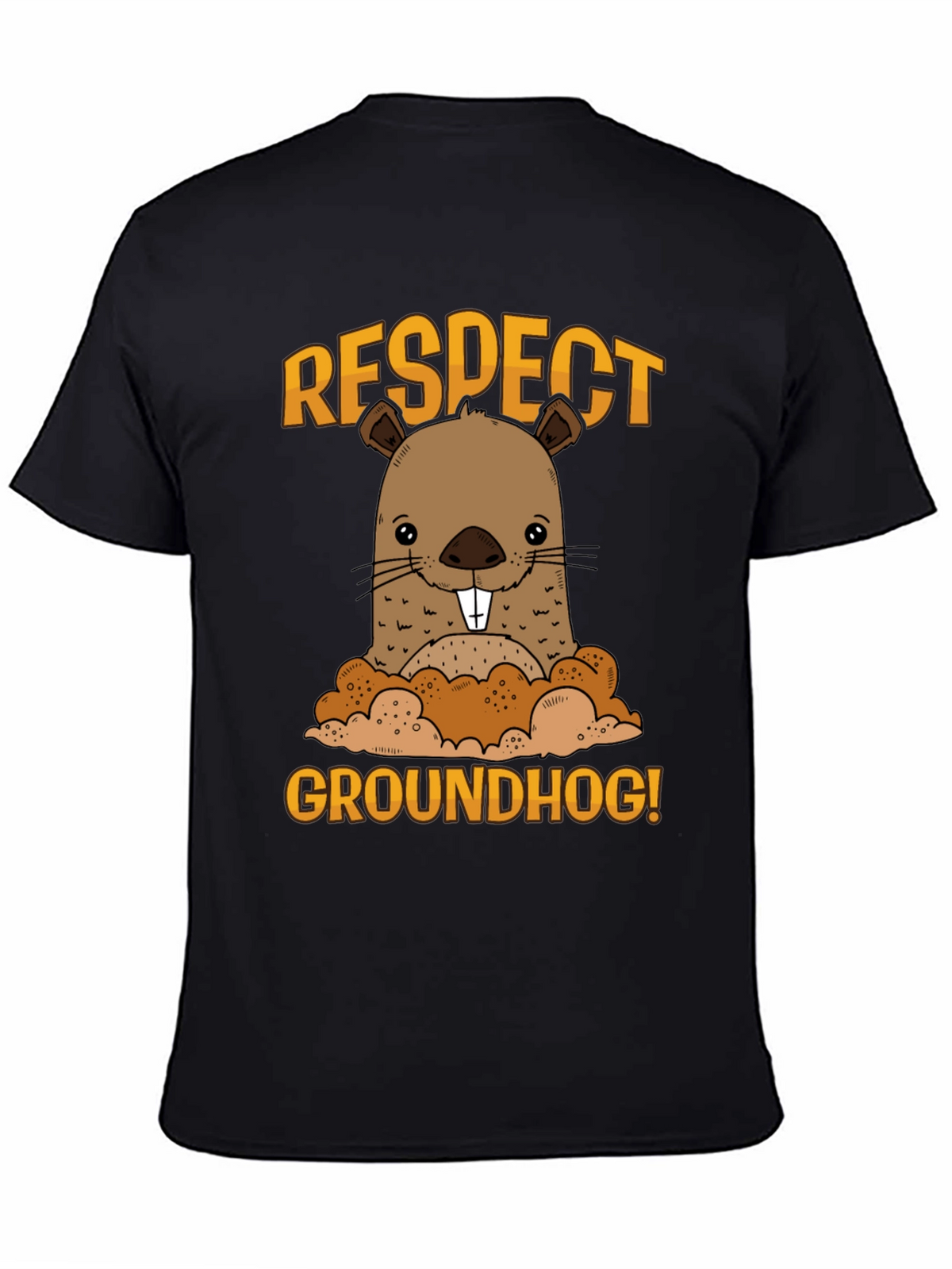 Respect Groundhog Funny Graphic T-Shirt