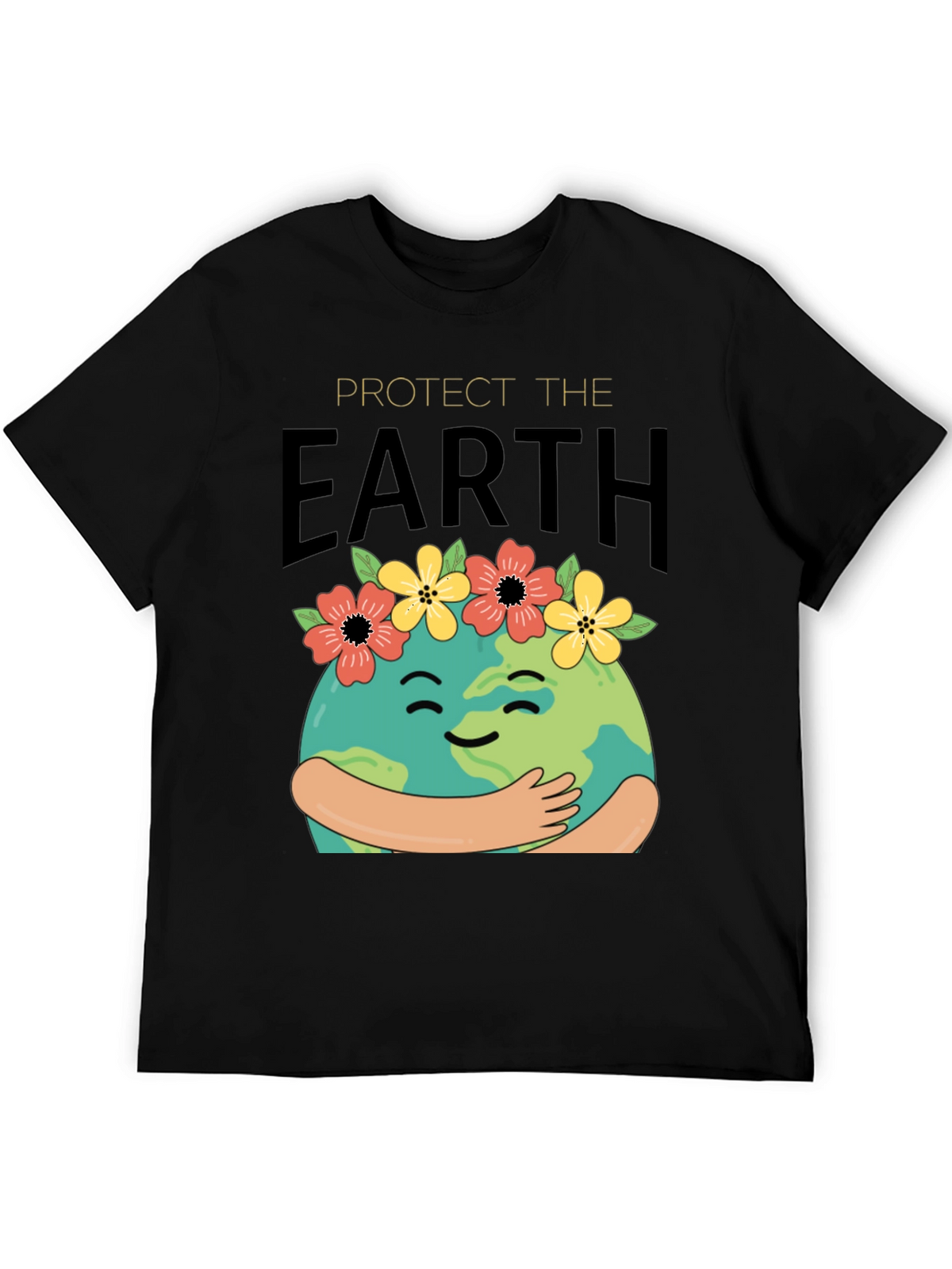 Protect The Earth T-Shirt - Hugging Globe
