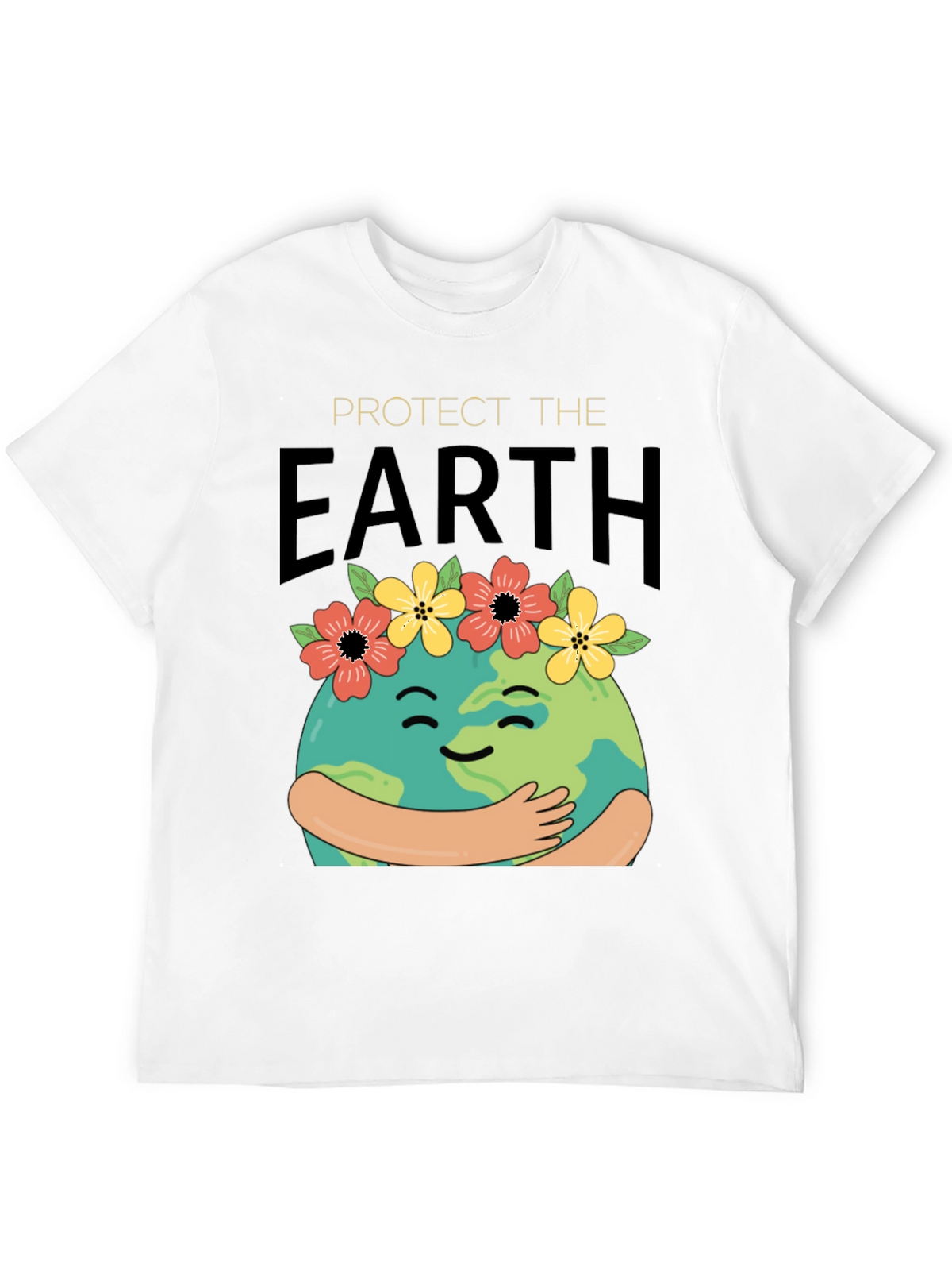 Protect The Earth T-Shirt - Hugging Globe