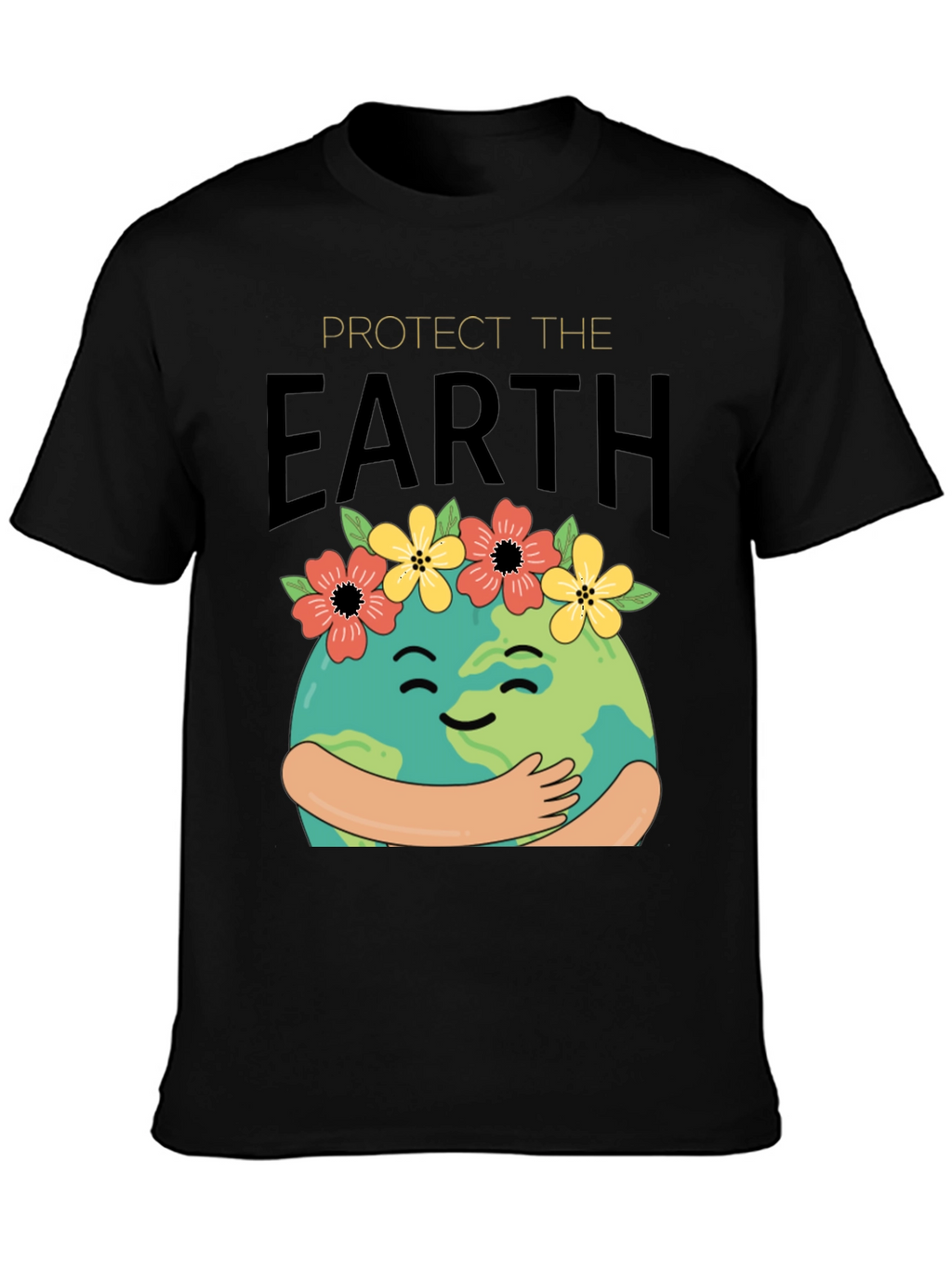 Protect The Earth T-Shirt - Hugging Globe