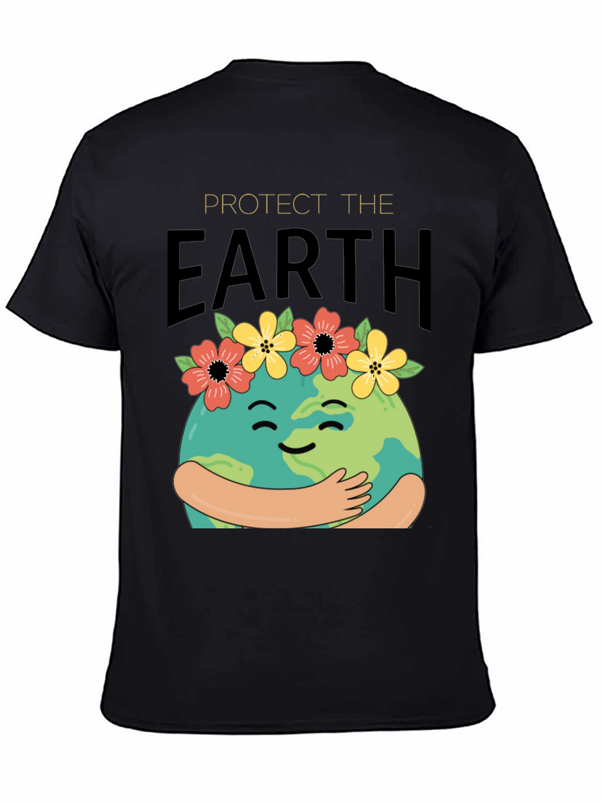 Protect The Earth T-Shirt - Hugging Globe