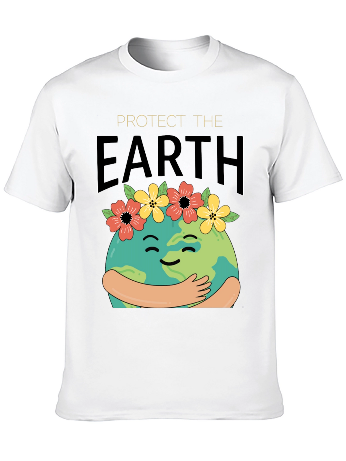 Protect The Earth T-Shirt - Hugging Globe