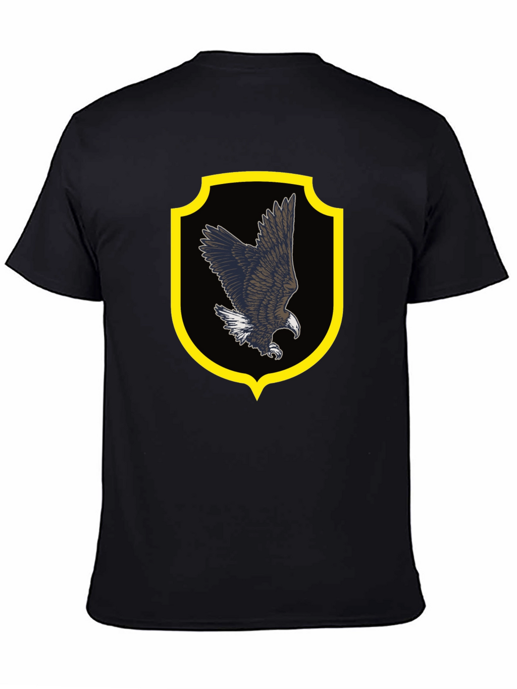 Eagle Crest Graphic Tee - Black Cotton Shirt