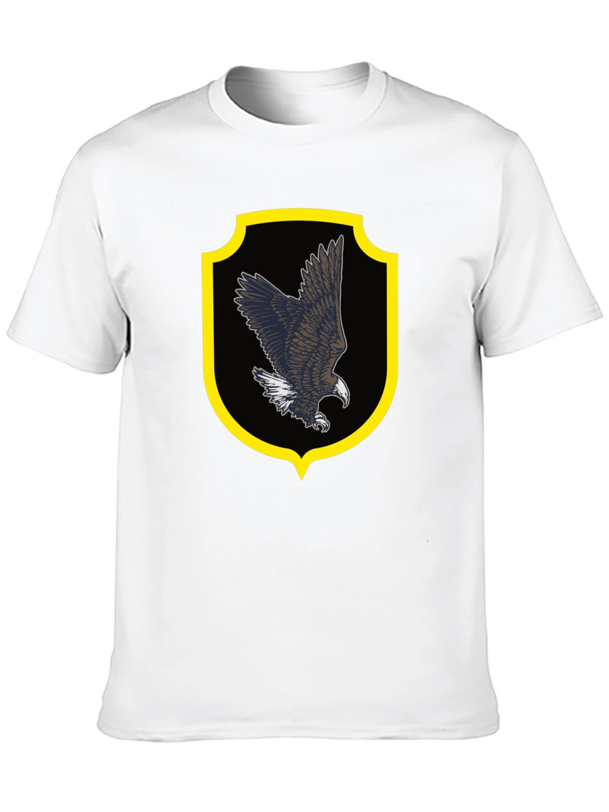 Eagle Crest Graphic Tee - Black Cotton Shirt