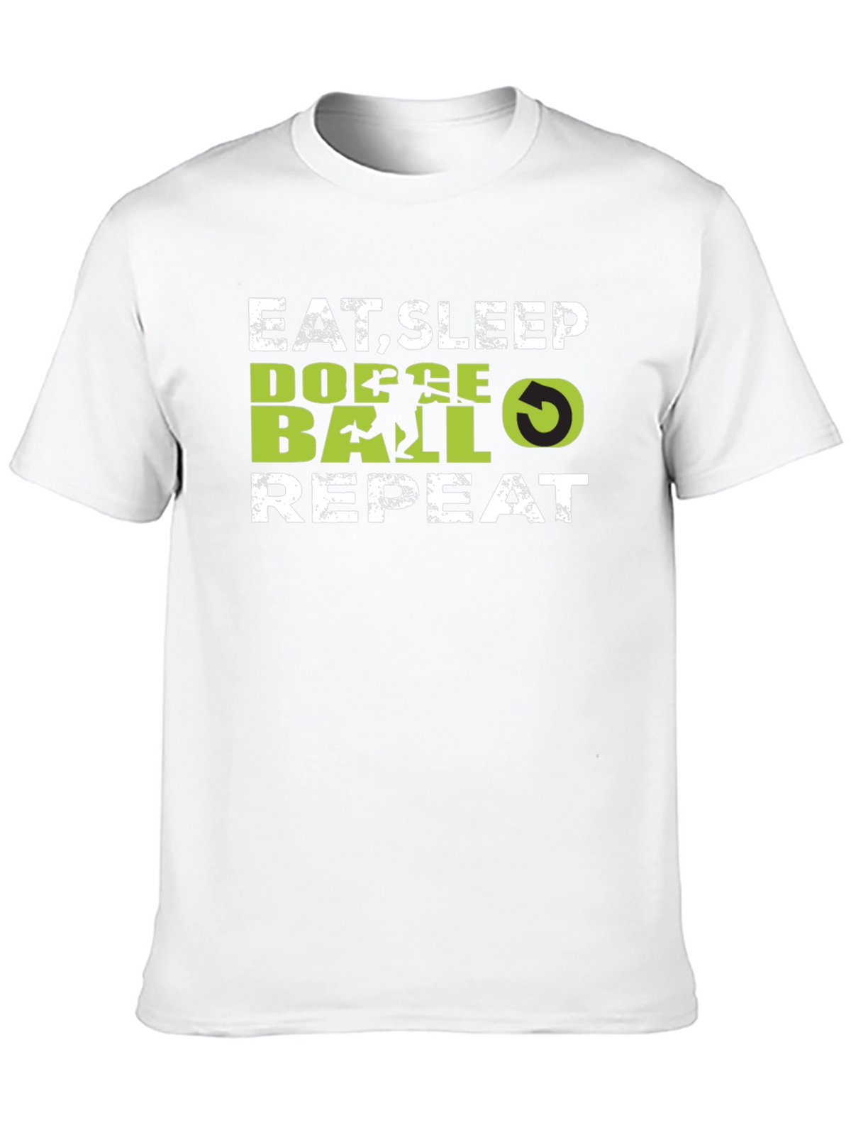 Eat Sleep Dodgeball Repeat Black T-Shirt