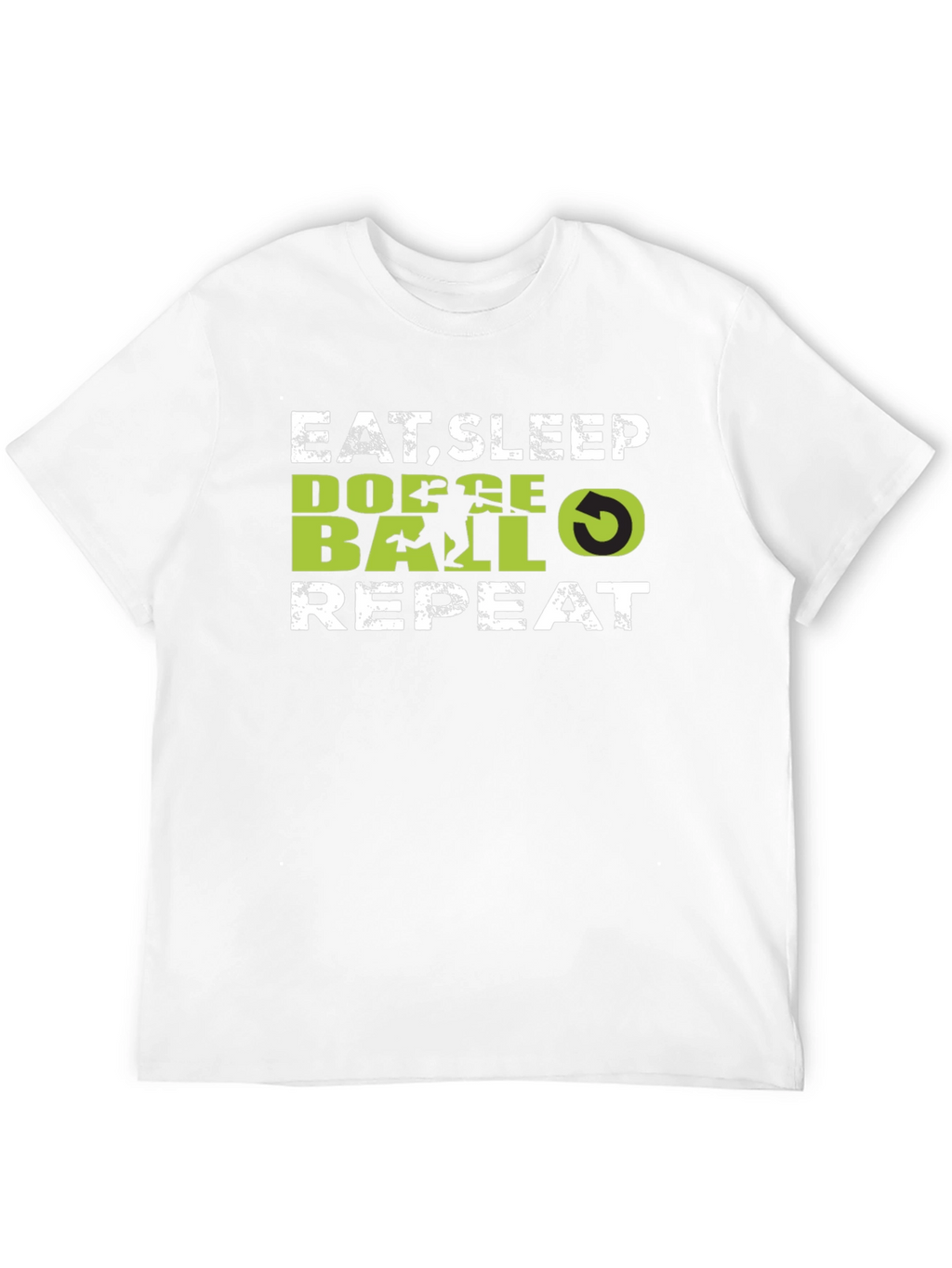Eat Sleep Dodgeball Repeat Black T-Shirt