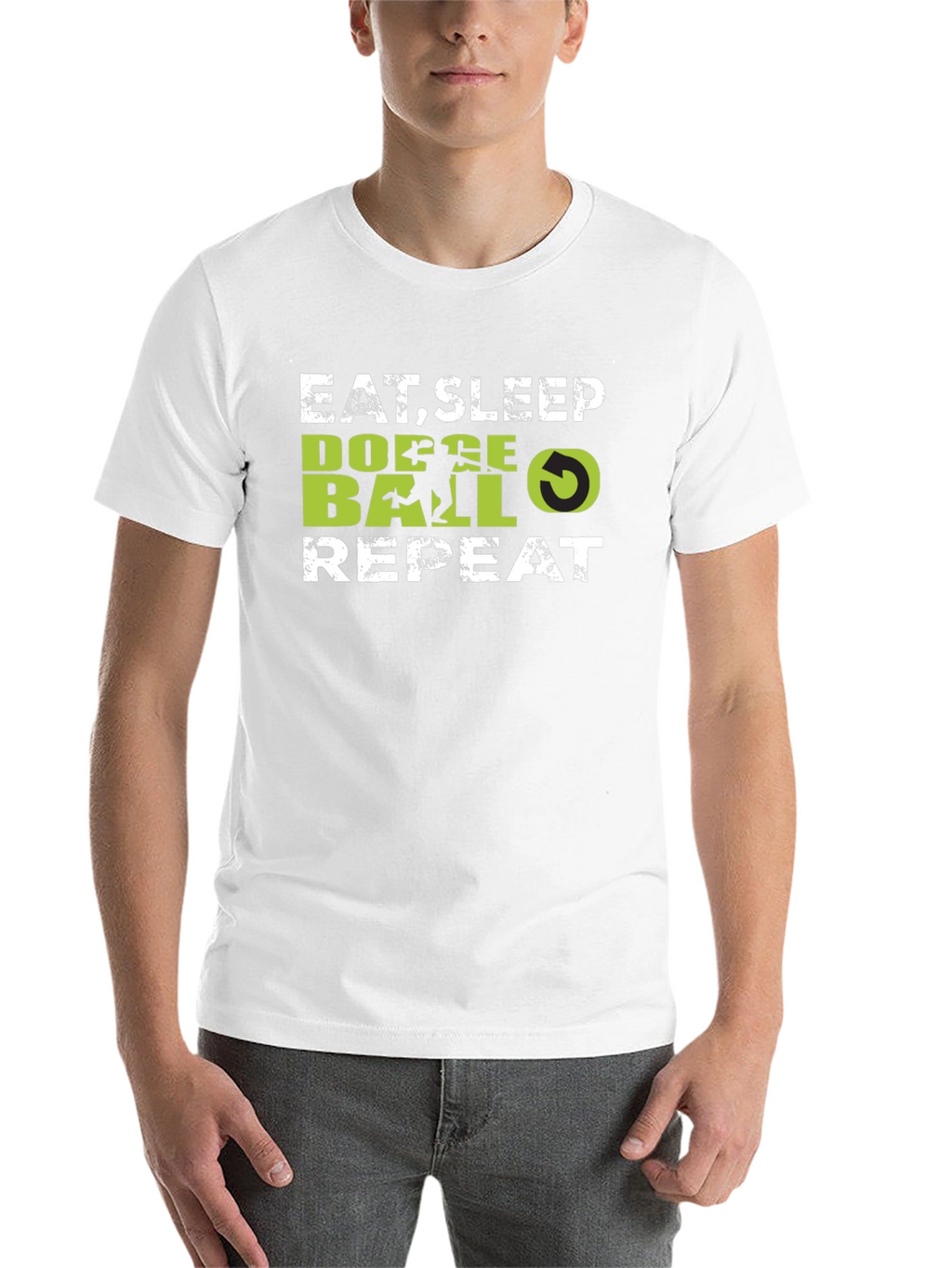 Eat Sleep Dodgeball Repeat Black T-Shirt