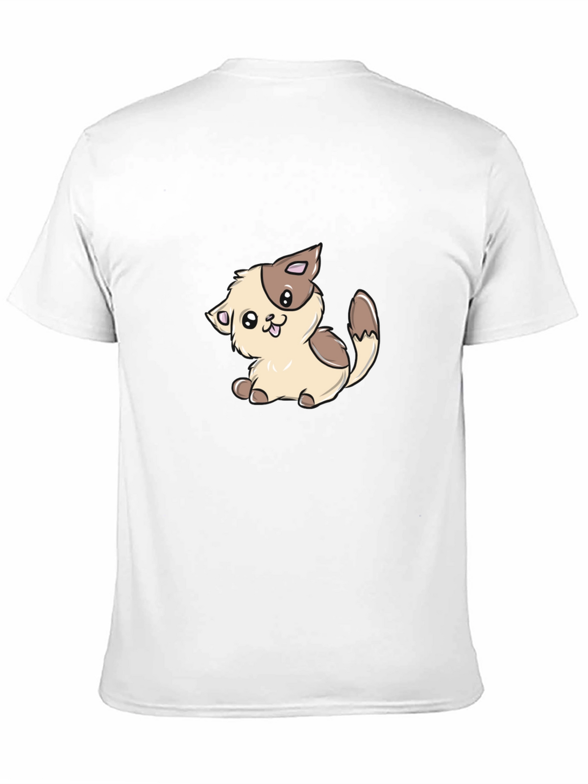 Cute Kitten Graphic T-Shirt - Black