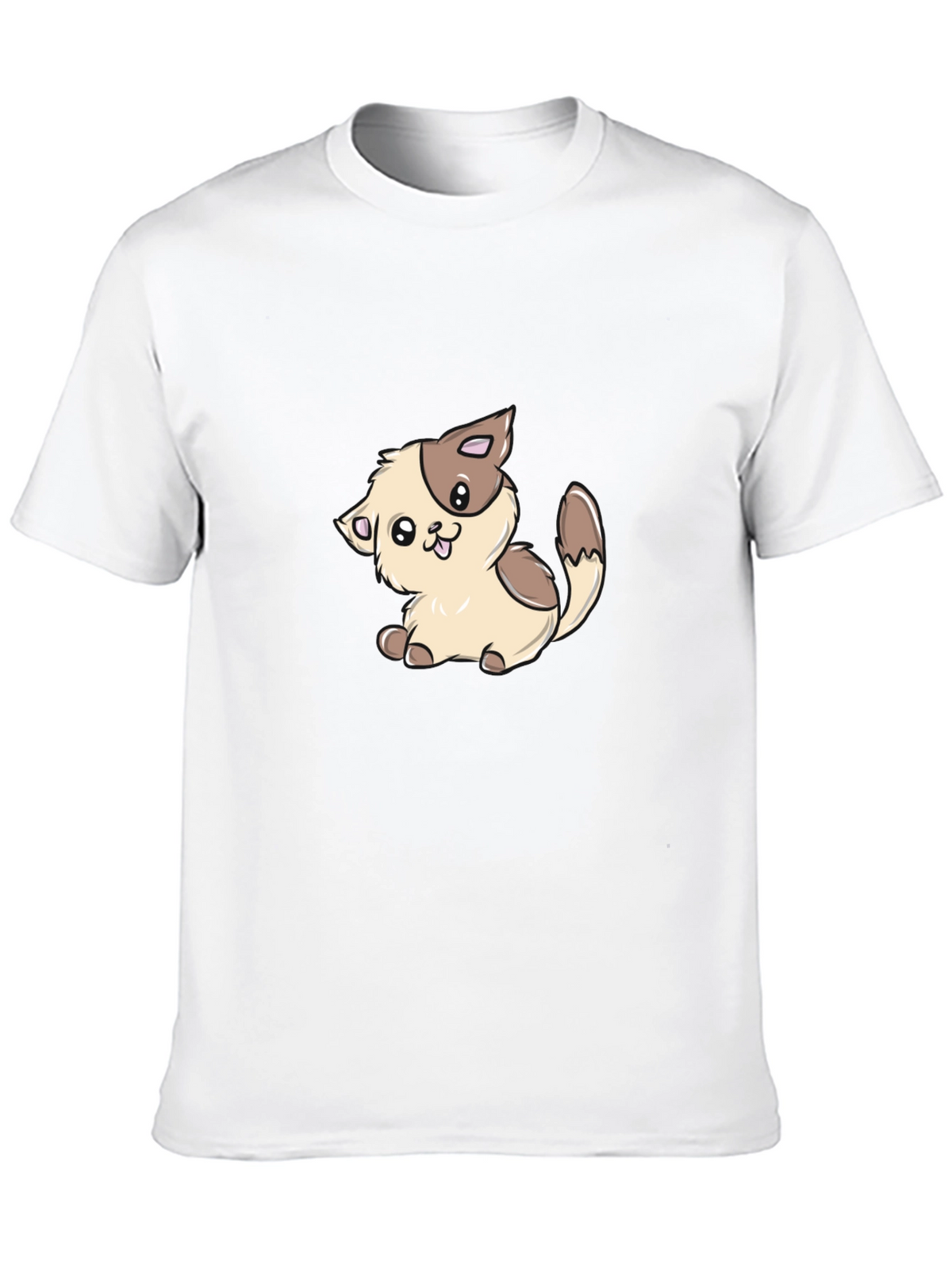 Cute Kitten Graphic T-Shirt - Black