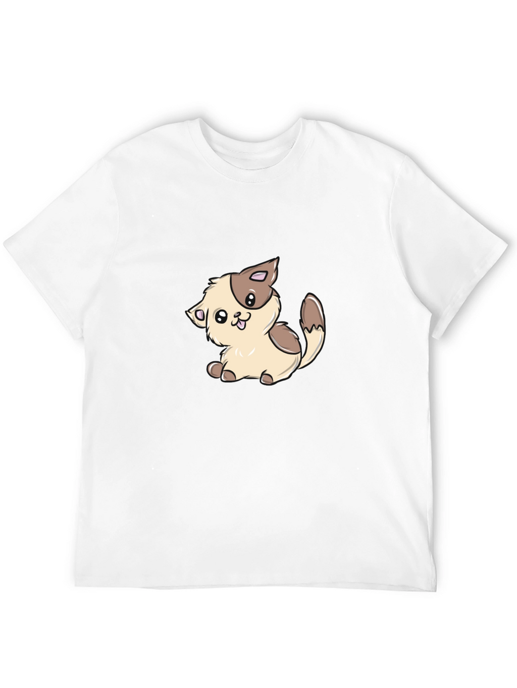 Cute Kitten Graphic T-Shirt - Black