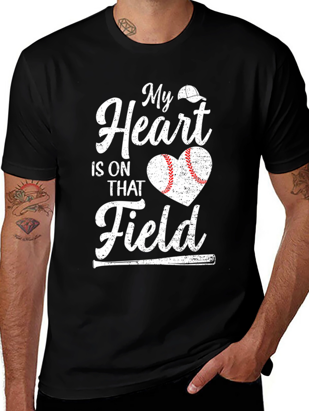 Baseball Heart Field T-Shirt