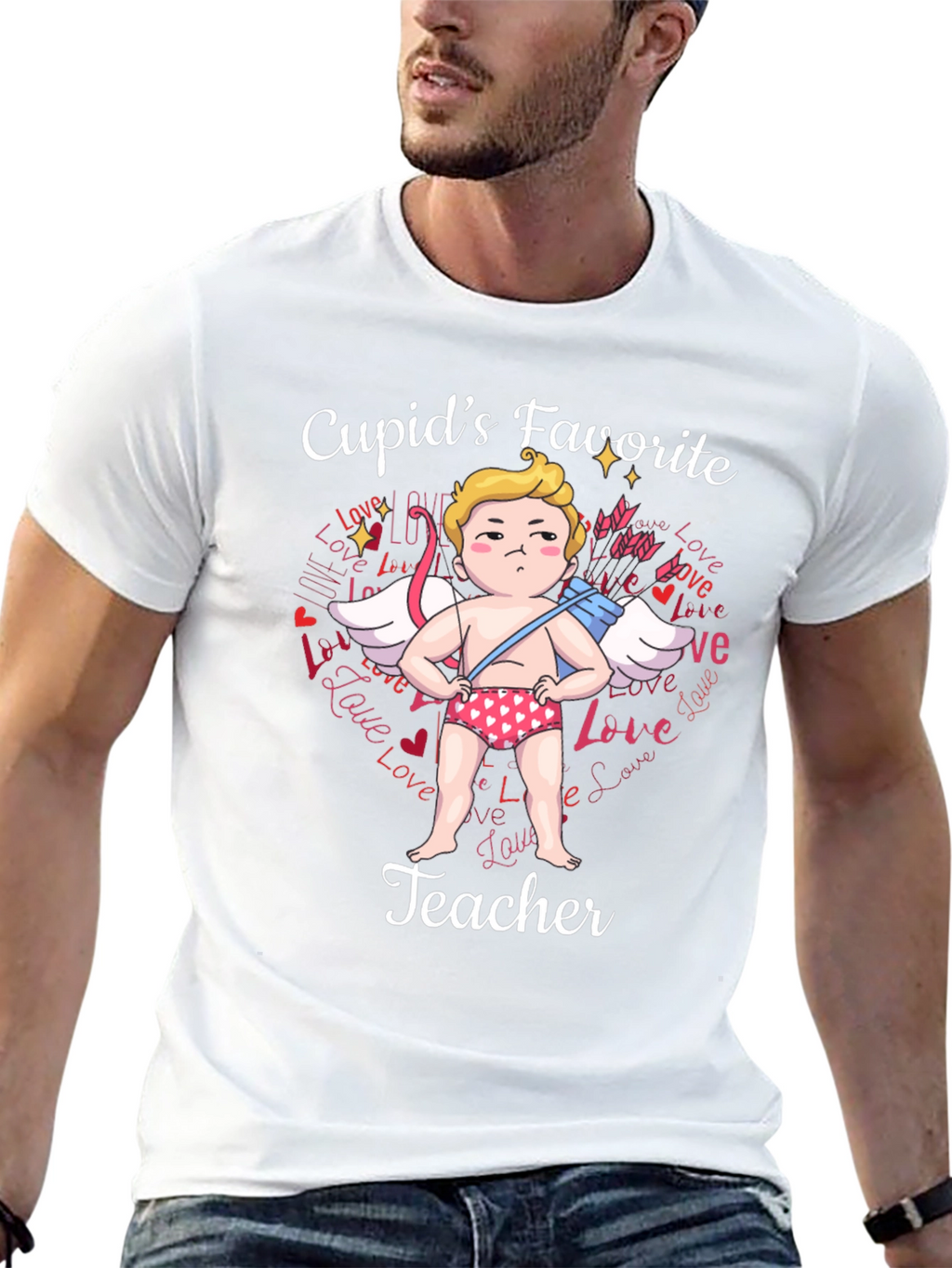 Cupids Favorite Teacher T-Shirt - Valentines Day