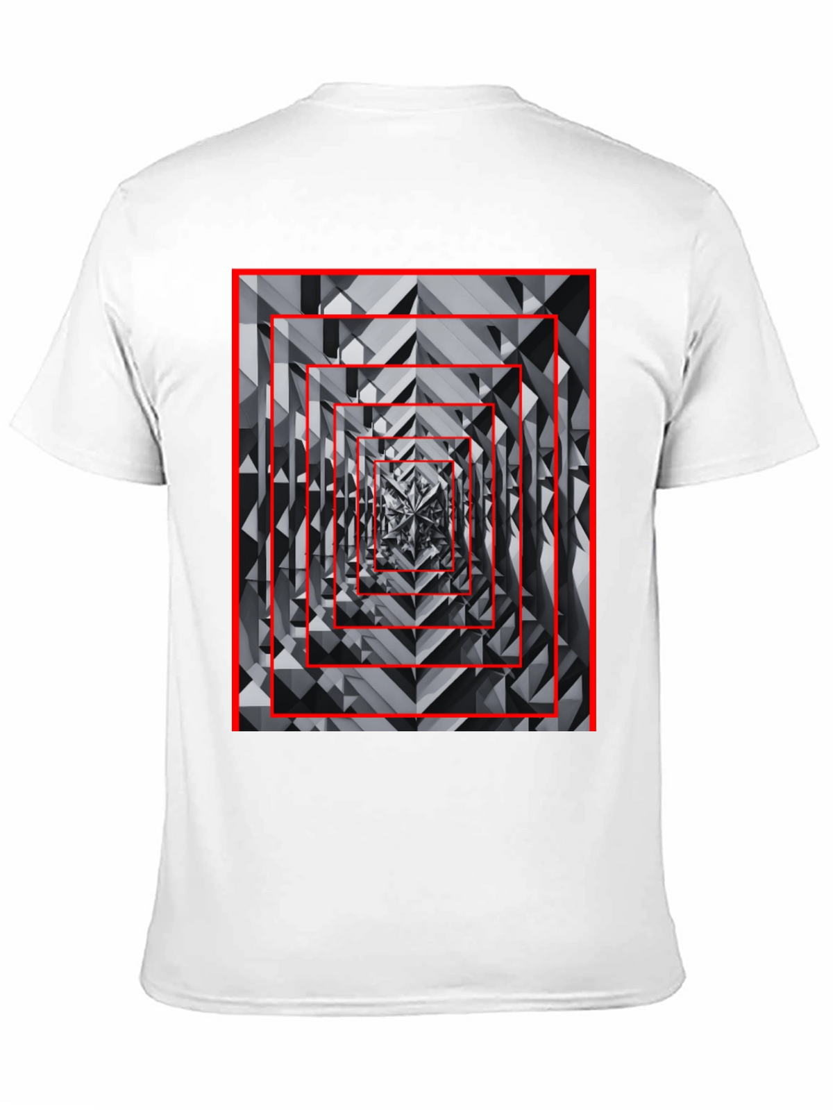 Geometric Tunnel Black T-Shirt